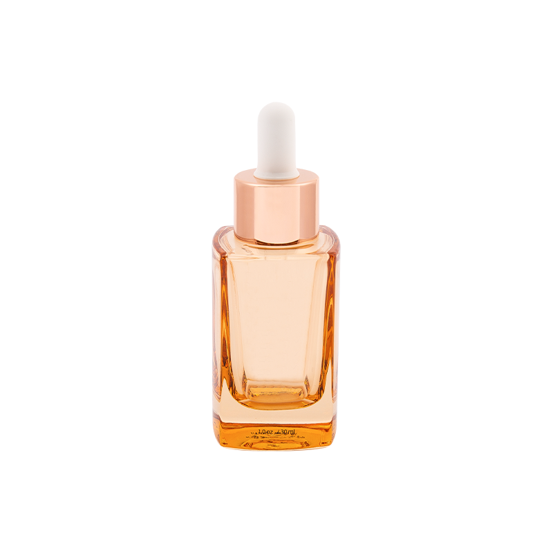 30 ml ružová sklenená fľaša s kvapkadlom v sére