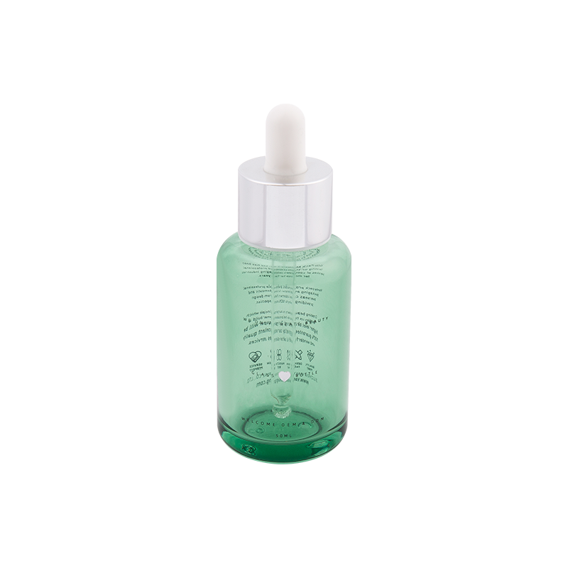 50 ml fľaša na kvapkadlá zeleného skla séra