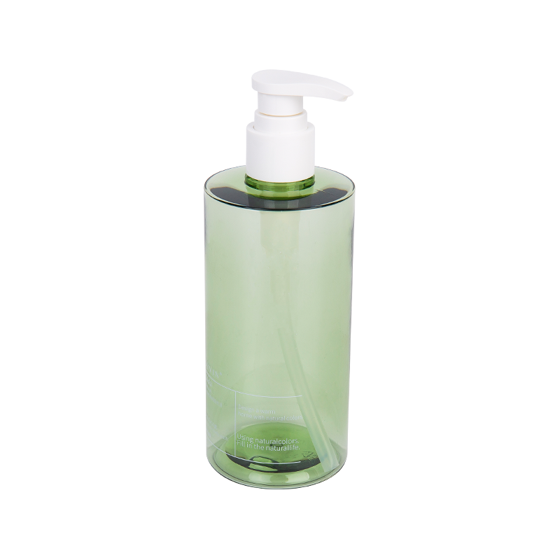 300 ml elegantná vysoká zelená fľaša na pumpu Petg